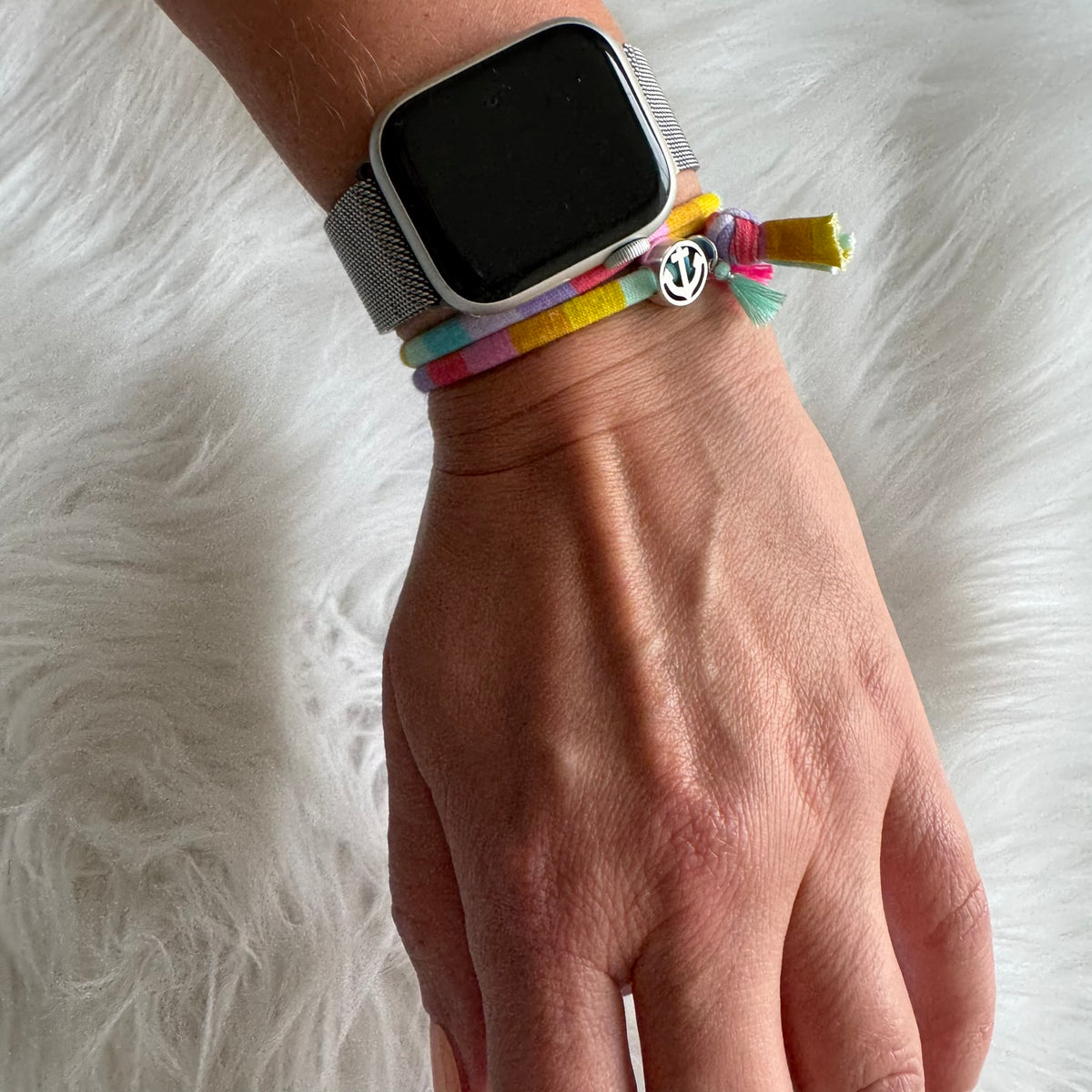 Ibiza Style Armband Anker pastell – Detail