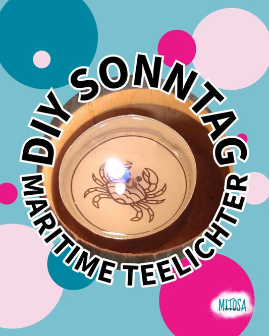 DIY Sonntag maritimes Teelicht SEALIFE Plotterdatei