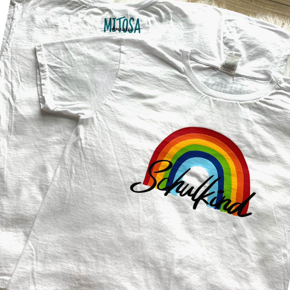 Regenbogen-Plotterdatei auf Shirt
