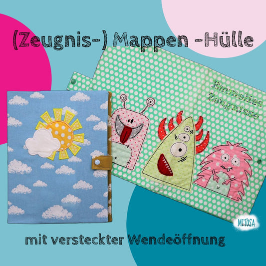 Zeugnis-Mappen-Hülle Freebook Schnittmuster – Titelbild