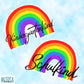 Freebie Plotterdatei Schulkind und Kindergartenkind mit Regenbogen
