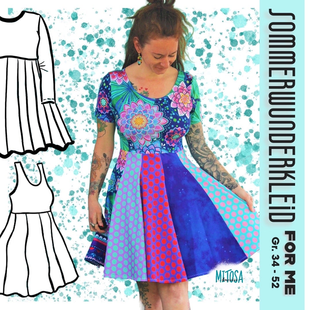Sommerwunderkleid for me – Schnittmuster Damen Drehkleid Gr. 34–52 – Titelbild