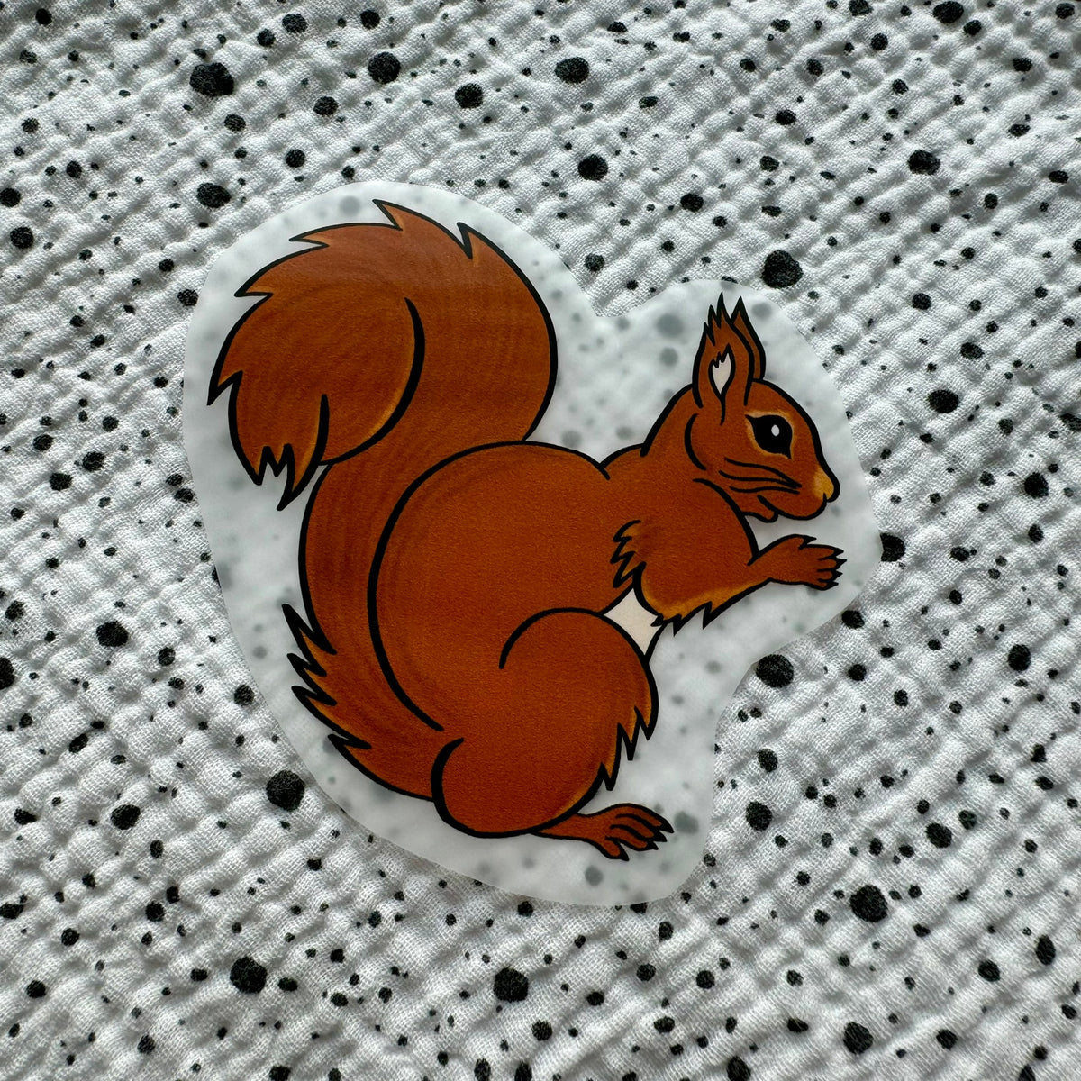 Bügelbild Eichhörnchen mit Blickrichtung nach rechts
