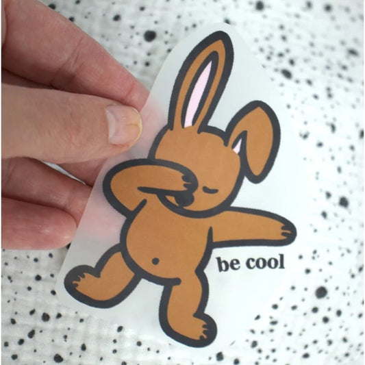 Bügelbild Hase be cool