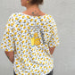 Bügelbild Lemonade groß auf dem Rücken eines Zitronen-Shirts (Beispielbild)