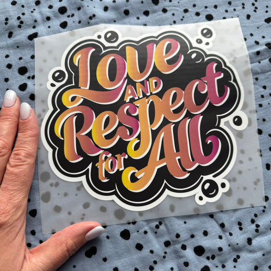 Bügelbild Love and Respect groß