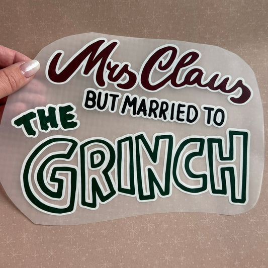 Bügelbild Mrs Claus mit frechem Weihnachtsspruch