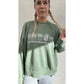 Bügelbild Plant Love Sukkulenten auf grünem Sweatshirt, Ansicht von vorne (Beispielbild)