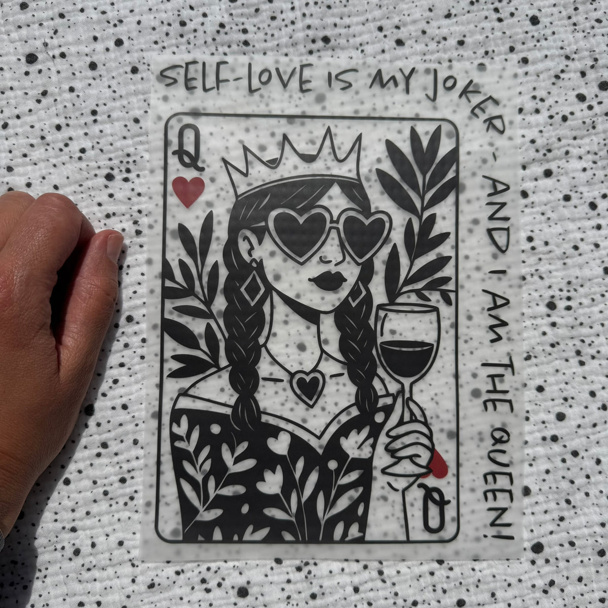 Bügelbild Self-Love Queen ohne Offset
