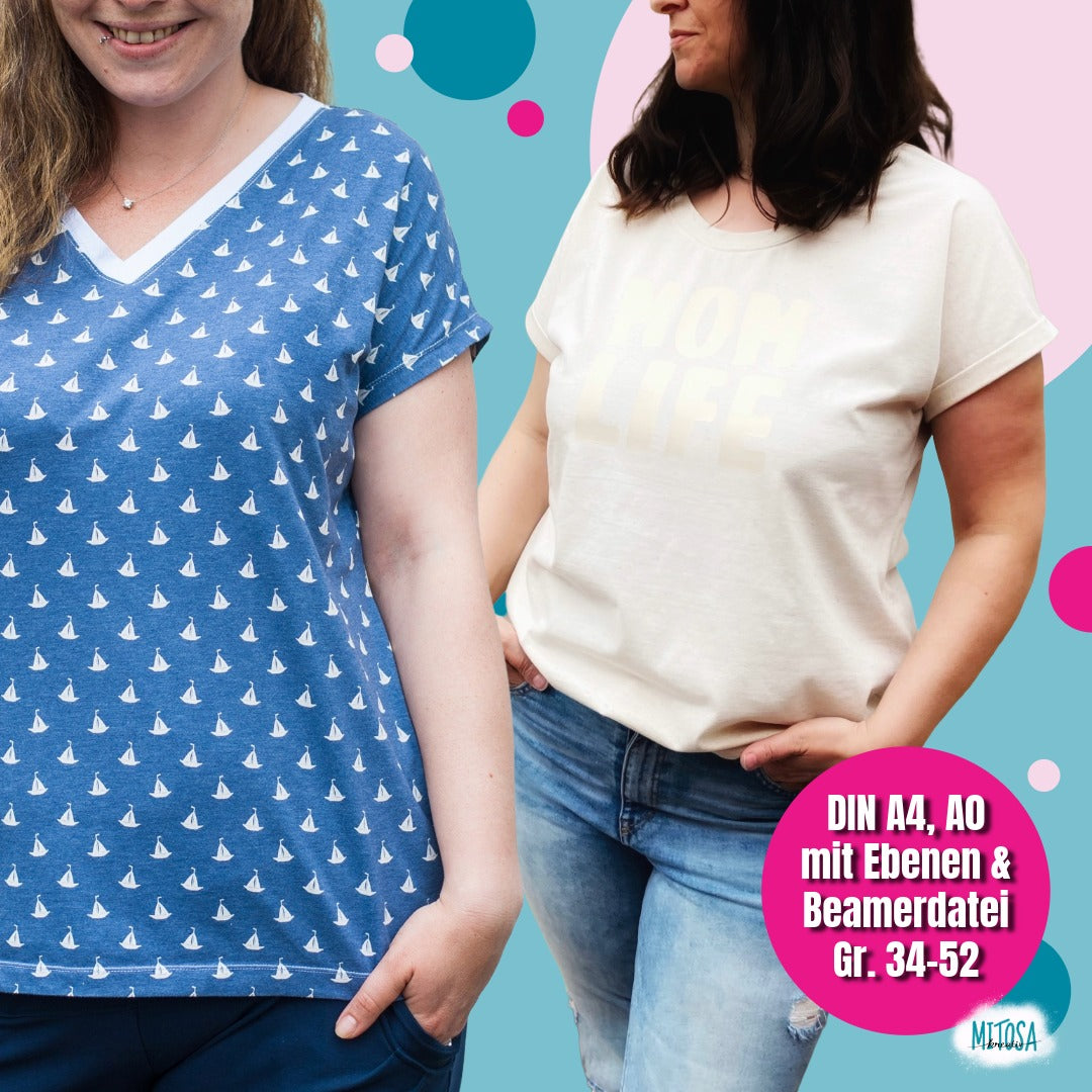 Family Shirt Damen – Schnittmuster Gr. 34–52 – Titelbild