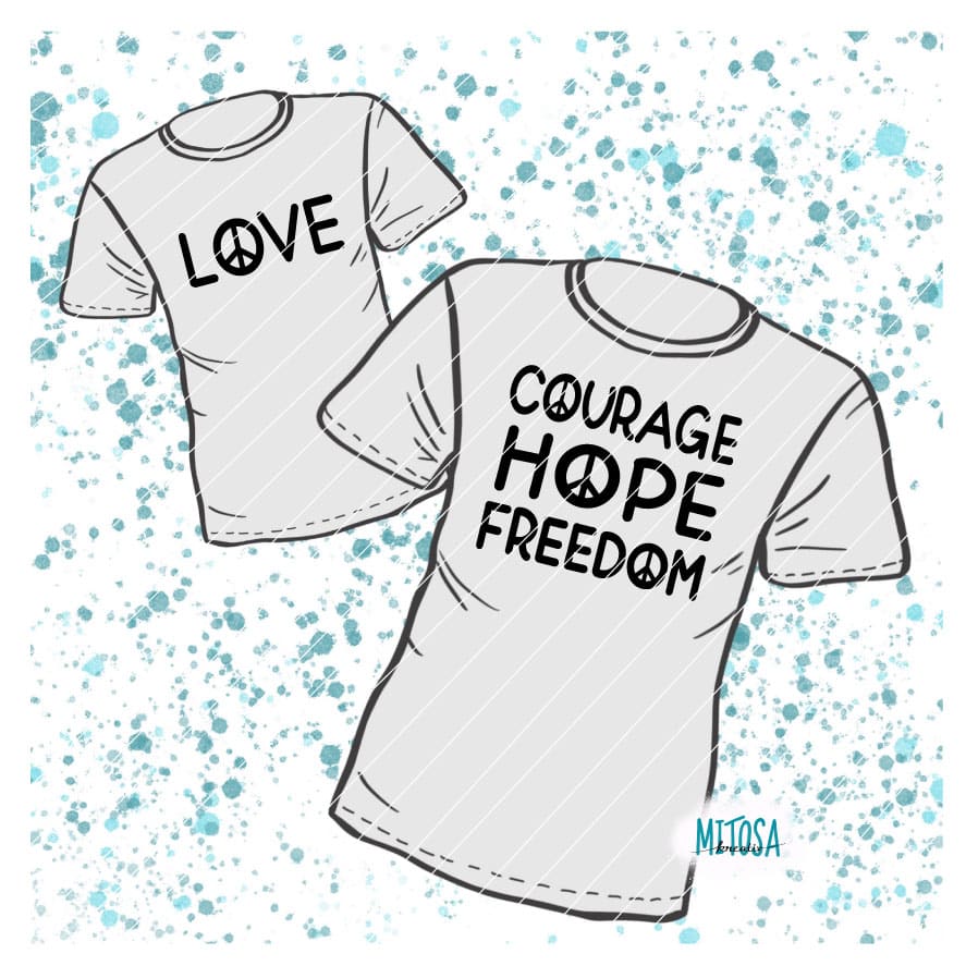 Freebie Plotterdatei Hope Courage Freedom – Titelbild