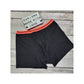 Herren Schlüppi Schnittmuster – schwarze Herren-Boxershorts mit rotem Bund (genähtes Designbeispiel)
