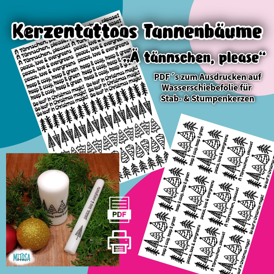 Kerzentattoos Tannenbäume – Titelbild