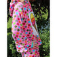 Oversized Pulli Schnittmuster Kinder – pinker Pulli mit bunten Punkten, Eis-Motiv und Kapuze