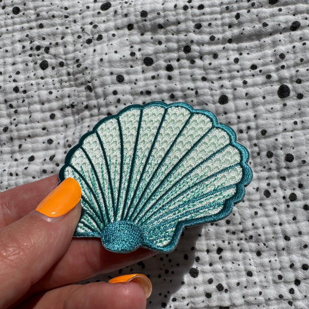 Patch Venusmuschel – aufgebügelt