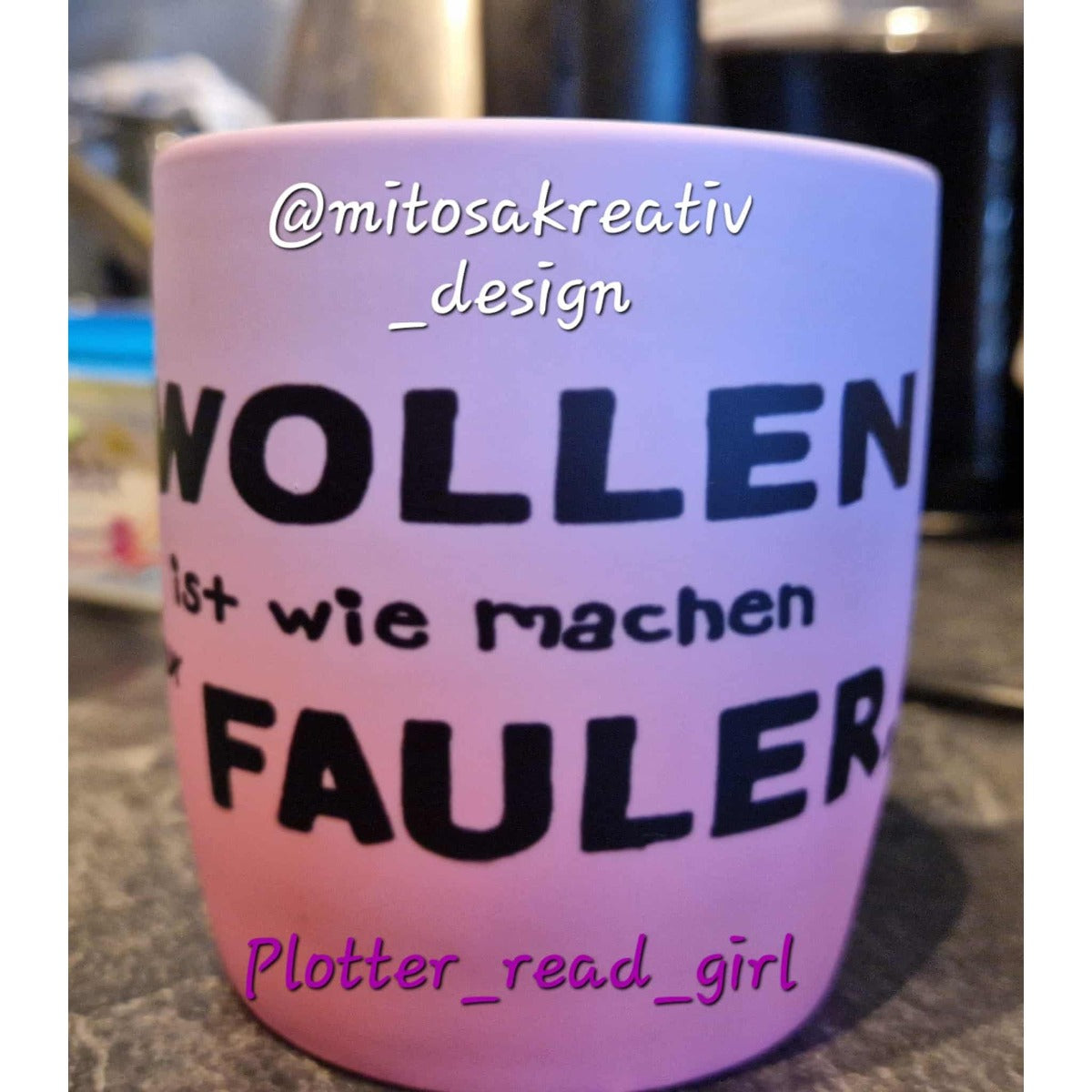 Plotterdatei Faultier Sprüche – geplottetes Beispiel 5