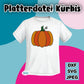 Plotterdatei Kürbis – oranges Kürbismotiv auf einem weißen T-Shirt