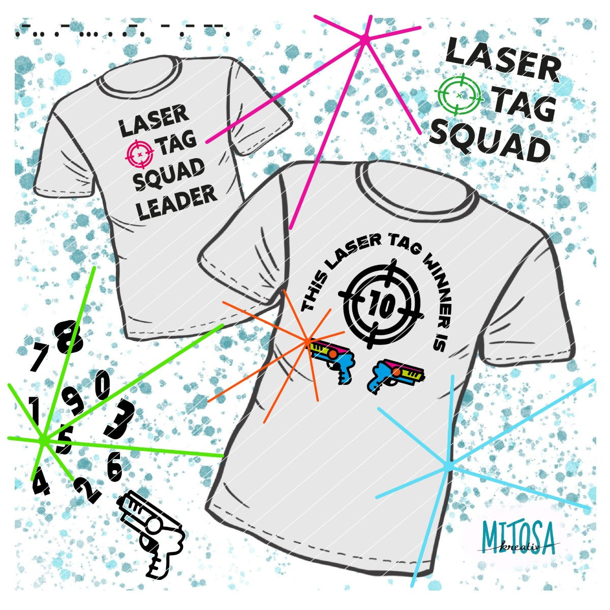 Plotterdatei Laser Tag Party – Titelbild