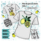 Plotterdatei Lemon Squeezy – Titelbild mit zwei T-Shirt-Mockups, Zitronenmotiv und den Schriftzügen Easy Peasy Lemon Squeezy und Freshly Squeezed, erhältlich als DXF, SVG und JPEG