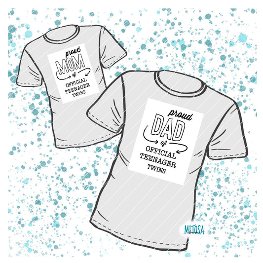 Plotterdatei Proud Parents of Teen Twins – Titelbild