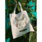 Beige Stofftasche mit goldenem Hasenkopf und dem Schriftzug Bigbunny Bag