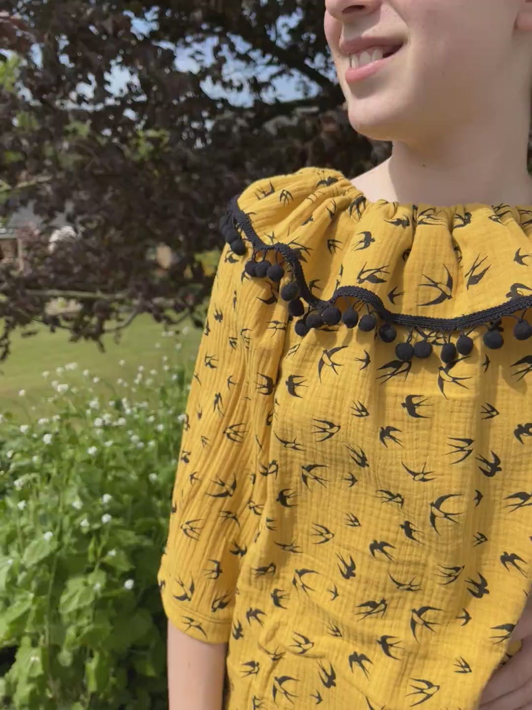 Tunika Kleid Talia mit Volant genäht im Video