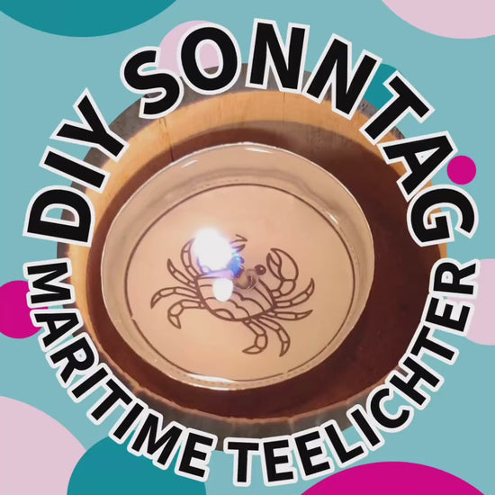 Freebie Druckvorlage SEALIFE Teelichter im Video