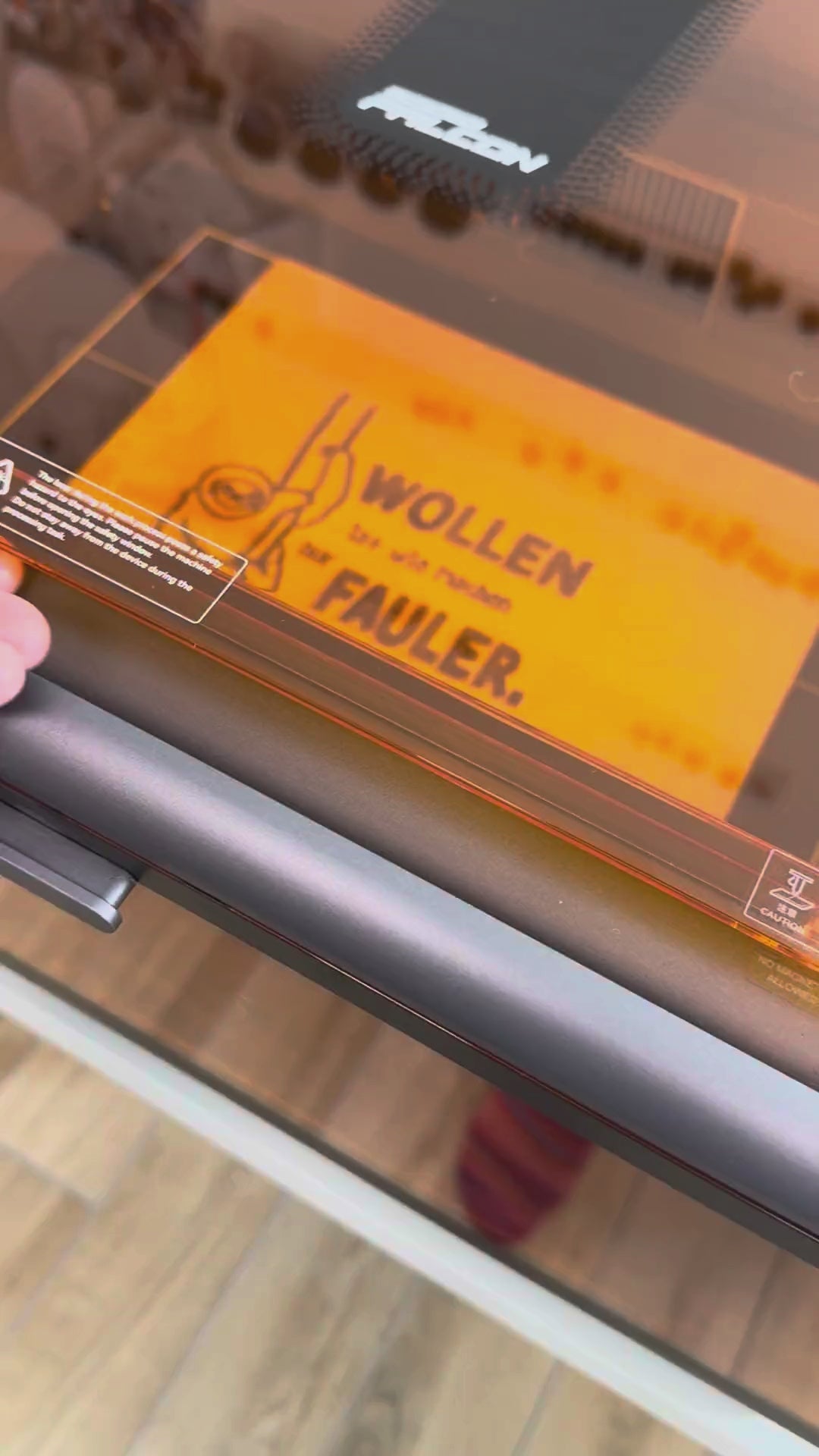 Plotterdatei Faultier Sprüche – gelasertes Motiv im Video