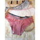 Damen Schlüppi Schnittmuster – drei Damen-Pantys in Dalmatiner-Punkten, Creme und Altrosa mit sichtbar angenähtem Zierbund, Flatlay