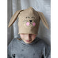Teddy Shopper – Mütze mit Hasenohren und Hasengesicht als Partnerlook zum Freebook Beanie Bernie, umgesetzt mit der Applikations- und Plotterdatei des Teddy Shopper