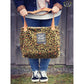 Teddy Shopper – große Mom Bag aus grünem Leoparden-Plüsch mit ‚I am beautiful'-Label