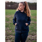 Miss Lottchen – marineblauer Hoodie mit Bauchtasche und Kapuze