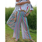 Plisseehose & Plisseerock Mädchen – zwei Kinder im Partnerlook aus Regenbogenstoff, eines im Plisseerock, eines in der Plisseehose, dazu Deutschland-Trikot
