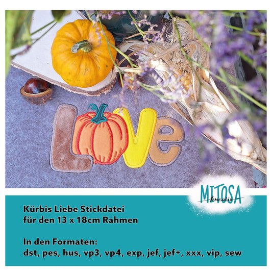 Stickdatei „Kürbis Liebe“ – Titelbild