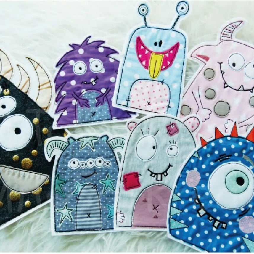 Stickdatei-Serie „Monsterbande“ – Titelbild