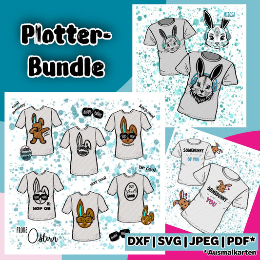 Oster Bundle – Plotterdateien Coole Ostern, SOMEBUNNY & Sound Bunny Family – Titelbild