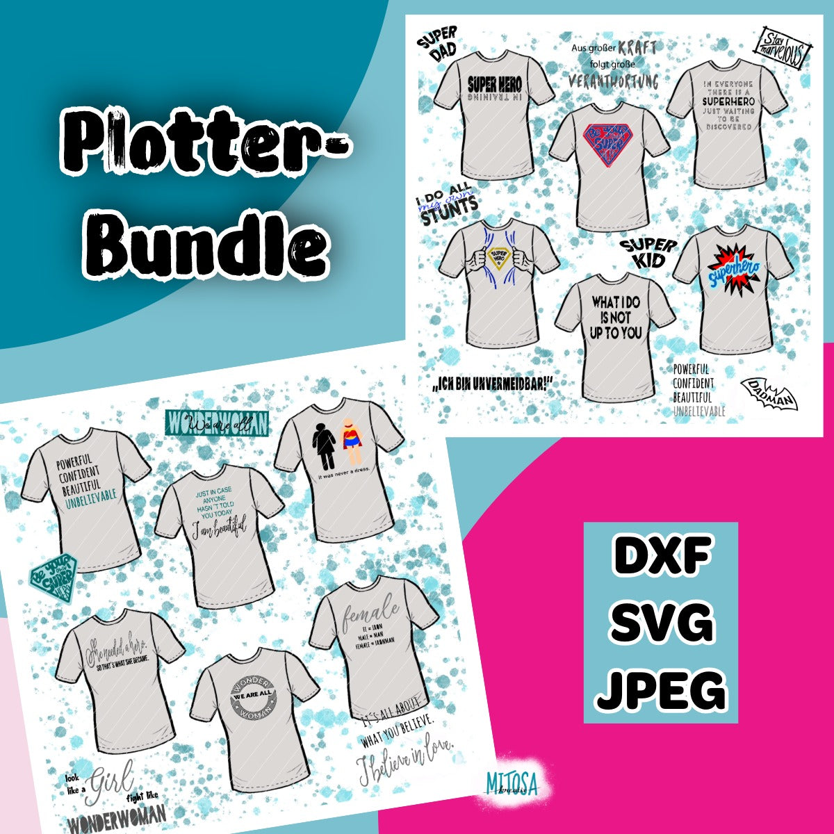 Power-Paar Bundle – Plotterdateien Super EmPower & Super ManPower – Titelbild