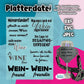 WeinHolster Plotterdatei – Titelbild mit allen 9 Weinsprüchen, darunter „Weinverstanden?“, „safe water drink Wine“ und „Die Lage ist besäufniserregend“, inklusive Schnittmuster mit Kurzanleitung für ein WeinHolster, in DXF, SVG und JPEG