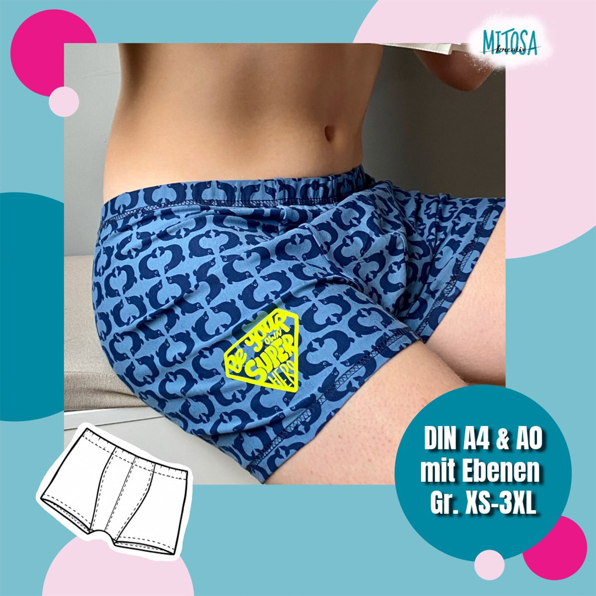 Herren Schlüppi – Schnittmuster Herrenunterwäsche Gr. XS–3XL – Titelbild