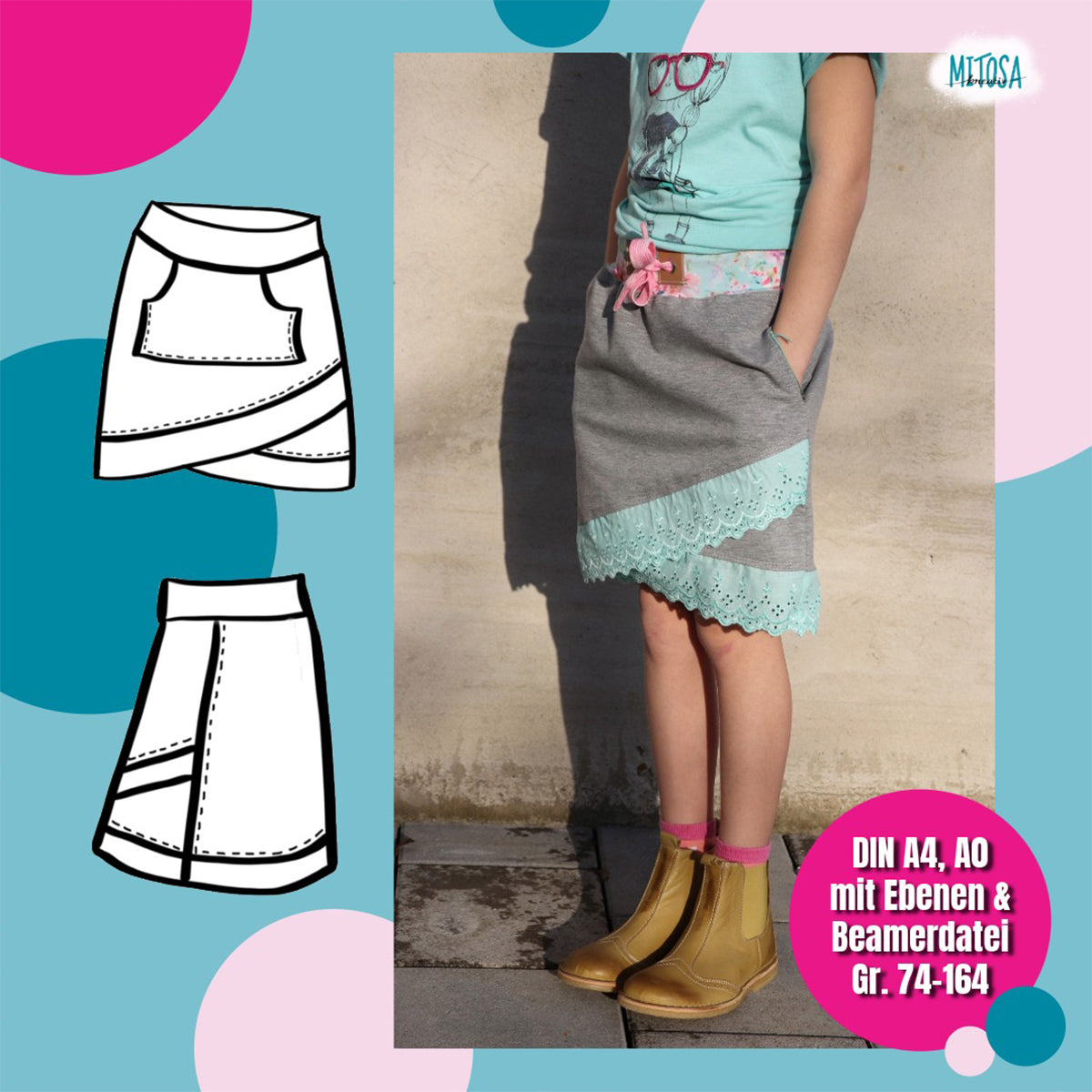 Shabby Skirt Kids – Schnittmuster Mädchen Rock Gr. 74–164 – Titelbild