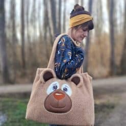 Freebook Nähanleitung und Schnittmuster Teddy Shopper Mom Bag mit Frems-Stickdatei