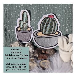 Stickdatei Kaktus / Kakteen für den 10 x 10 cm Rahmen