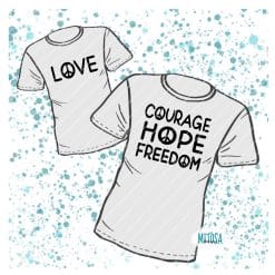 Plotterdatei Love Courage Hope Freedom MiToSaKreativ